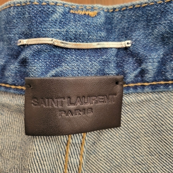 Saint Laurent Mid Rise Button Fly Straight Jeans 34 NWT NEW - Picture 7 of 13